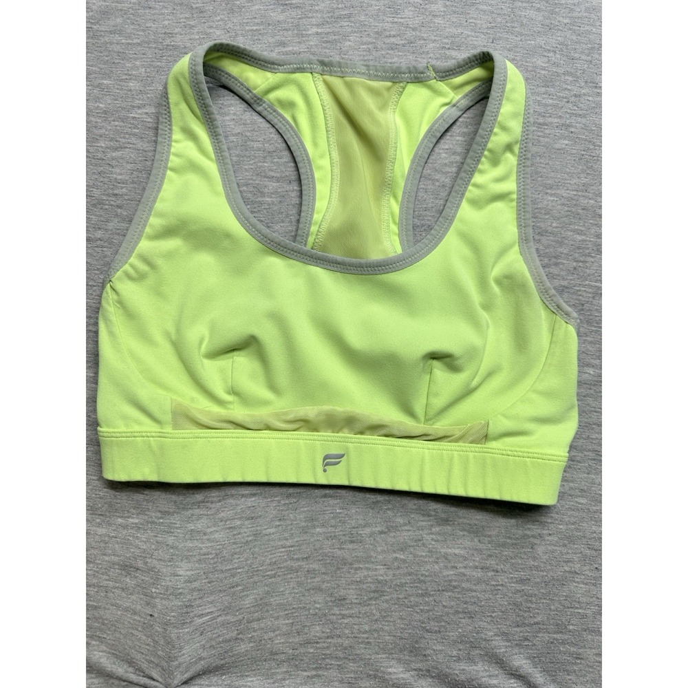 Fabletics Women's Neon Green Sports Bra XS